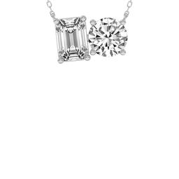 Sparkles 14KT Gold 2 Ct Lab Grown Shape Diamond Necklace- 1.10 g-picture-0
