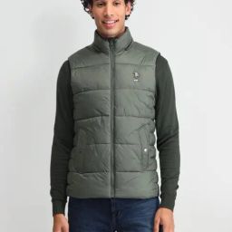 U.S. Polo Assn. Denim Co. Green Regular Fit Quilted Hooded Jacket-image-91