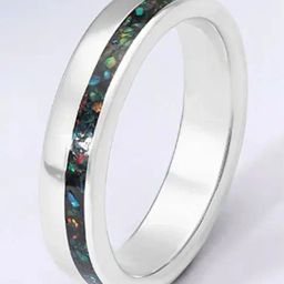 Mia by Tanishq 925 Silver Opal Crush Silver Ring-image-6