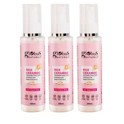 Globus naturals Set Of 3 Rice Ceramide Ayurvedic Face Toner With Vitamin E-100ml Each-13