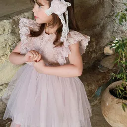 LULU & SKY Flutter Sleeve A-Line Dress image 2