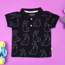 V-Mart Boys Graphic Printed Polo Collar Cotton T-shirt-image-72