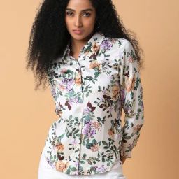 SHOWOFF Cream Floral Print Shirt-picture-15