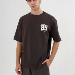Dcyphr Brown Oversized Printed T-Shirt-image-65