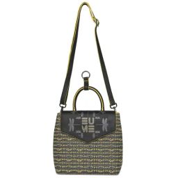 Eume Dragonfly Black Leather Printed Convertible Backpack-picture-22