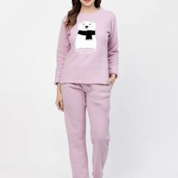 Sweet Dreams Lavender Regular Fit Applique Track Suit-image-70