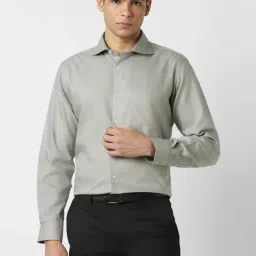 Van Heusen Grey Regular Fit Solid Formal Shirt-picture-19