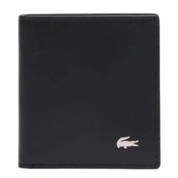 Lacoste Core Black Leather Solid Bi-Fold Wallet-image-20