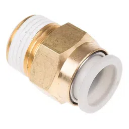 SMC Male Connector Fitting 3/8 inch (9.5 mm) Connection Screw and 12 mm Tube Size, KQ2H12-03AS-38