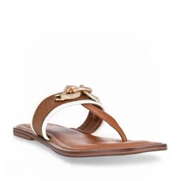 Rocia by Regal Women's Tan T-Strap Sandals-image-17