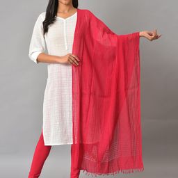 AURELIA Cotton Blend Tasselled Dupatta-picture-12