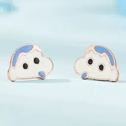 P.N.Gadgil Jewellers Shinchan's Mischief 18kt Rose Gold Stud Gold Earring For Kids-image-67