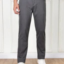 Thomas Scott Dark Grey Cotton Slim Fit Solid Jeans-image-67
