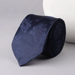 Allen Solly Navy Embroidered Tie-image-76