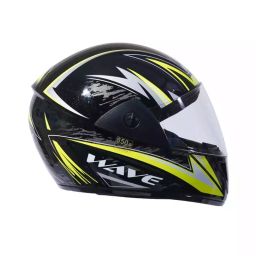Hiker By Varroc WAVE PRO MAX Helmet Gloss Black & Yellow Small 580 mm Full Face, HD3 (Pack of 4)-image-50