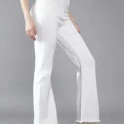 Dolce Crudo White Flare Fit Jeans-picture-41