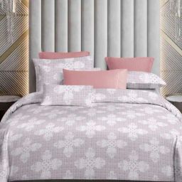 Ariana VENICE Wine Cotton 600 TC Double Size Bedsheet With 2 Pillow Covers-image-89