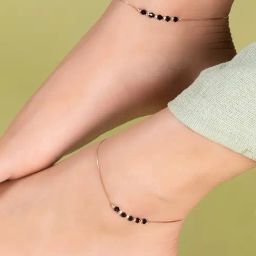 Zavya 92.5 Sterling Silver Radiant Beaded Bliss Pair of Anklet for Women-image-98