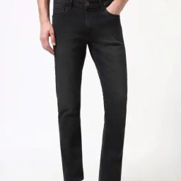 Peter England Black Cotton Slim Fit Jeans-picture-48