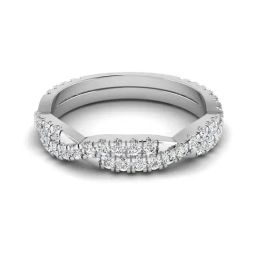 SHINE ETERNAL Lab Grown Diamond 14k (585) White Gold Rings for Women-image-11