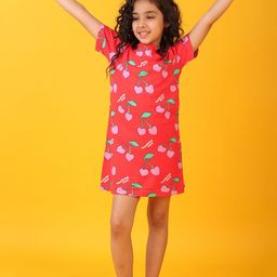 Anthrilo Girls Printed Nightdress-36