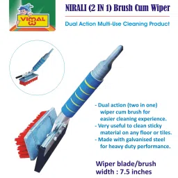 Vimal Nirali (2 in 1) Galvanised Steel Body Kitchen Platform/Floor Cleaning Wiper with Brush-picture-21