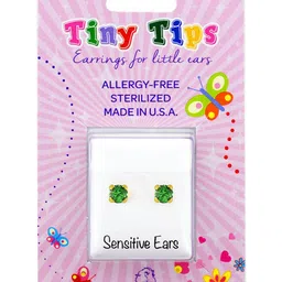 STUDEX Unisex Stainless Steel 24K Gold-Plated Stones Studded Circular Shaped Studs-7