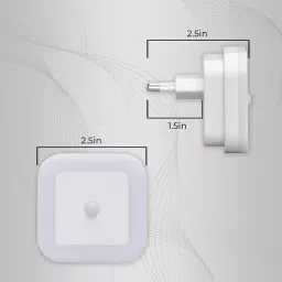 Robustt 0.02 A 0.5 W ABS Touch Smart Light Sensor Square Night Light image 4