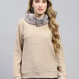 Monte Carlo Women Detachable Faux Fur Trim Sweatshirt-picture-30
