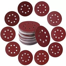 Sarrah 125 mm (5 Inch) 40, 60, 80, 120, 150, 180 Grit ‎Aluminium Oxide Sanding Disc (Pack of 12 Pcs)-image-14