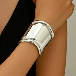 Jewels Galaxy Women Silver-Plated Cuff Bracelet-50