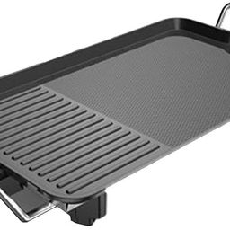 jolfay Multi-Functional Non-Stick Electric Temperature Adjustable Double Layer Smokeless Teppanyaki Grill Barbecue Plate Baking Pan BBQ Griddle image 2