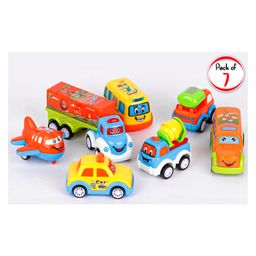 Fiddlerz Friction Powered Push & Go Cars Set of 7 - Multicolour-22