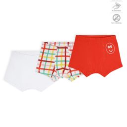 Mi Arcus Pack Of 3 Striped Print Briefs- Red-image-70