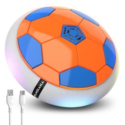 Mirana Air Football Neon Lite C-Type USB Rechargeable Hover Football Indoor Floating Hoverball Soccer Ball - Orange-22