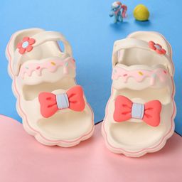 Oh! Pair Slip On Clogs with Bow Design - White-image-78