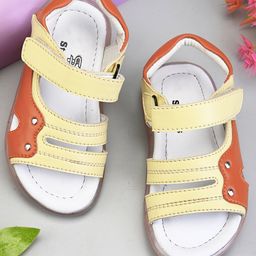 Stefens Colour Blocked Velcro Closure Sandals - Peach-image-71