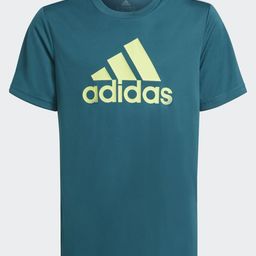 Adidas Kids Half Sleeves T-Shirt Logo Print - Teal-image-99