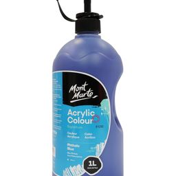 Mont Marte Acrylic Colour Paint 1 Litre - Phthalo Blue-25