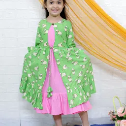 UNBIND Girl Abstract Printed  A-Line Dress-picture-40