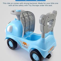 Dash Monkey Ride On with Horn &High Backrest Support Under Storage Basket-Blue image 4