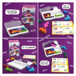 ADKD IQ Game Toys Brain Teaser XOXO Puzzle - 120 Challenges, 5 Levels of Difficulty, Portable Educational Toy for All Ages image 4