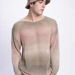 glitchez Ombre Bliss Open Breeze Laid-Back Sweater-image-14