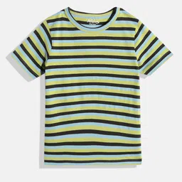 METRO KIDS COMPANY Boys Blue & Black Striped T-shirt-image-51