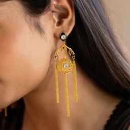 Shaya 92.5 Sterling Silver Queen of Solutions Dangler Earrings for Women-image-55