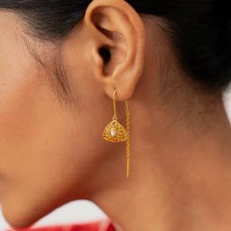 Shaya 92.5 Sterling Silver Queen of Action Sui-Dhaga Earrings for Women-image-14