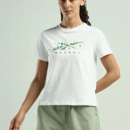 Reebok White Cotton Regular Fit Printed T-Shirt-picture-9