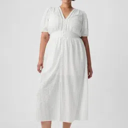 GAP Off White Relaxed Fit Solid Dress-picture-17