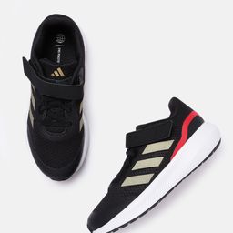 ADIDAS Kids Woven Design Run Falcon 3.0 EL Running Shoes with Striped Detail-image-10