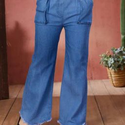 Aarika Girls Blue Solid Plazzos-image-50